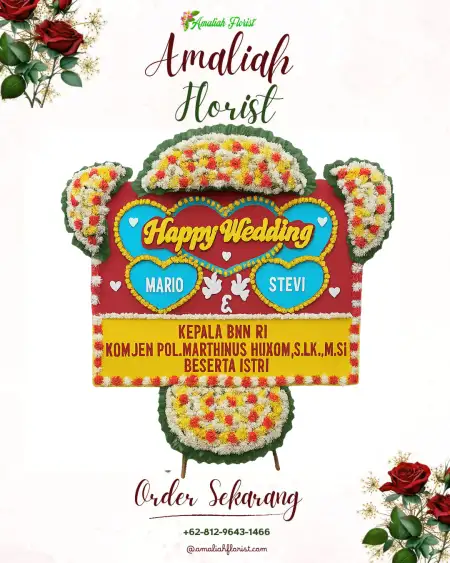 Papan Bunga Pernikahan Pelemsari